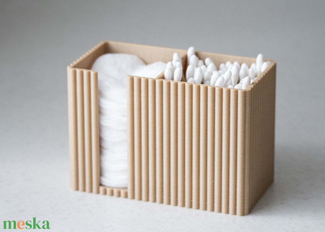 3d nyomtatott fürdőszobai rendszerező / vatta tartó - otthon & életmód - fürdőszoba - fürdőszobai tároló - Meska.hu