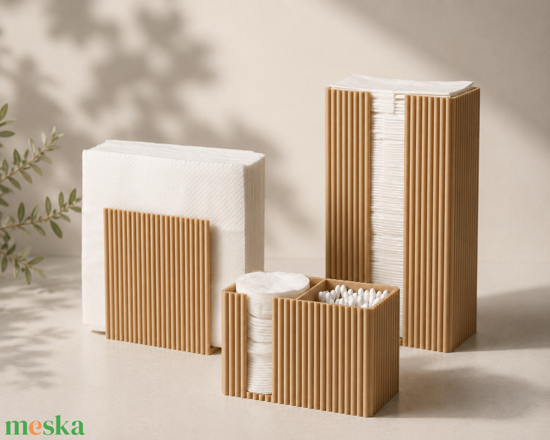 3d nyomtatott fürdőszobai rendszerező / vatta tartó - otthon & életmód - fürdőszoba - fürdőszobai tároló - Meska.hu