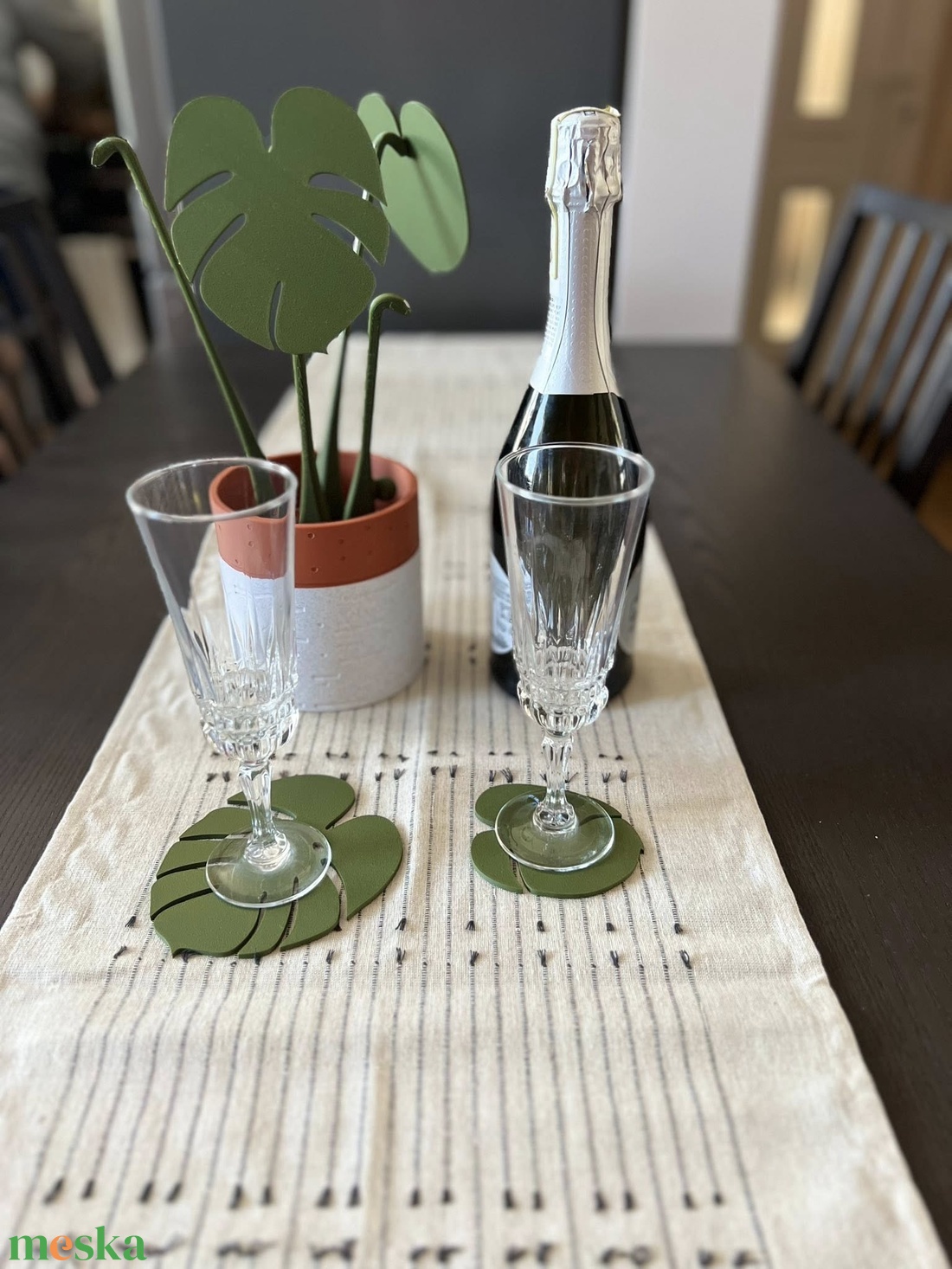 Poháralátét-virág - esküvő - dekoráció - asztaldísz - Meska.hu