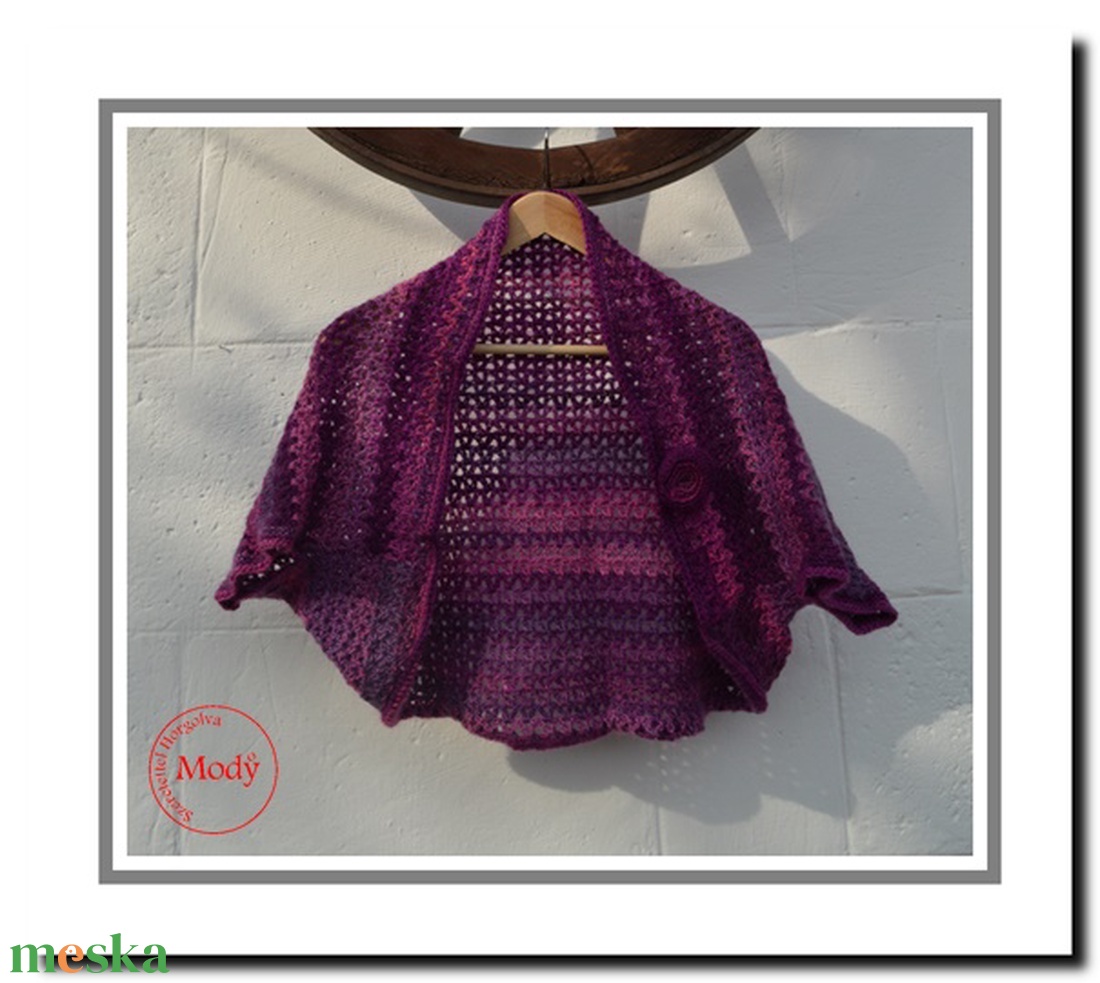 Lila boleró - horgolt boleró - ruha & divat - női ruha - bolero - Meska.hu Lila boleró - horgolt boleró - ruha & divat - női ruha - bolero - Meska.hu