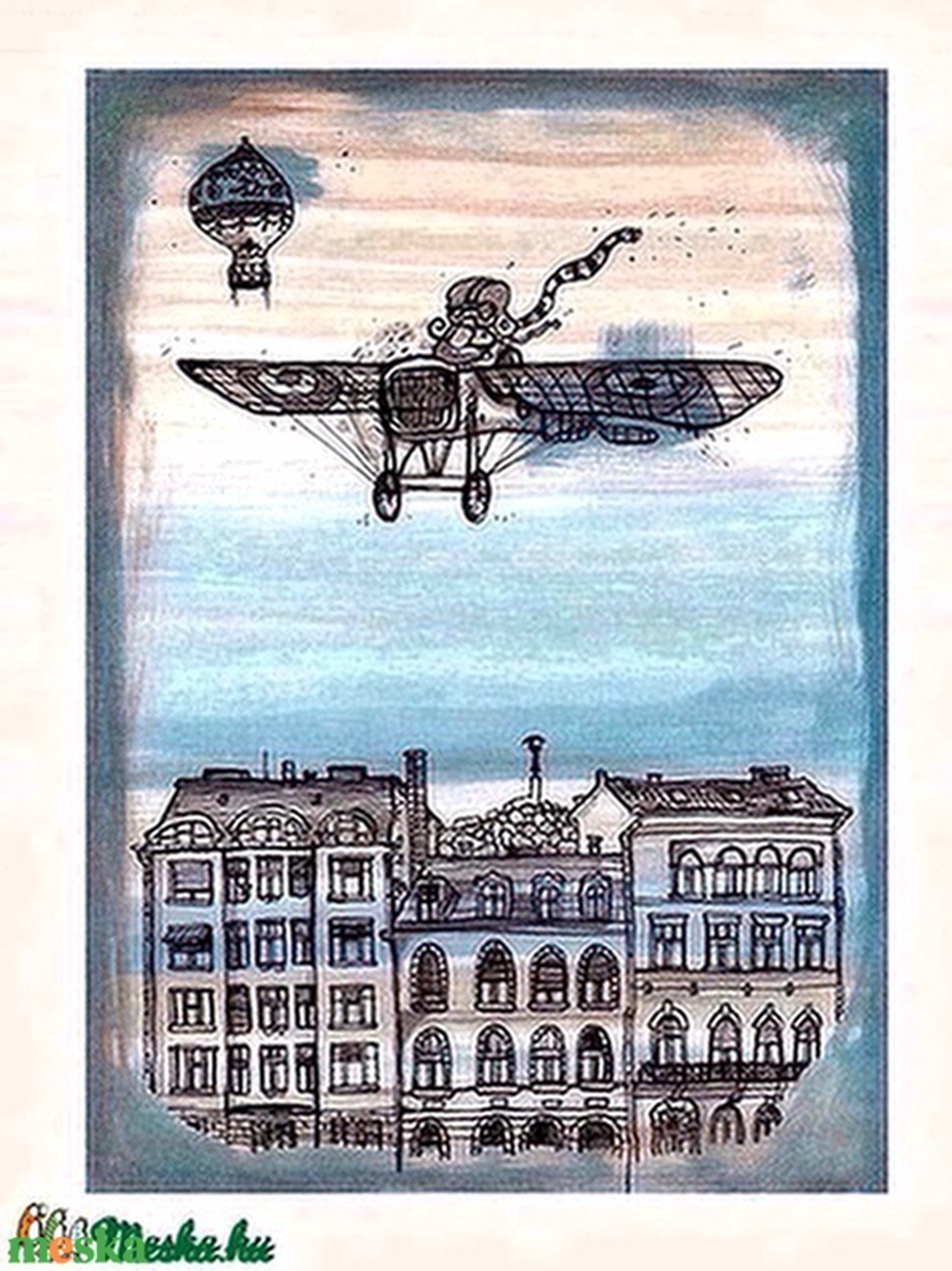 Repülő Budapest felett - számozott művészi nyomat, print, saját grafikámról, A4 méretben - művészet - grafika & illusztráció - egyéb rajzok - Meska.hu Repülő Budapest felett - számozott művészi nyomat, print, saját grafikámról, A4 méretben - művészet - grafika & illusztráció - egyéb rajzok - Meska.hu