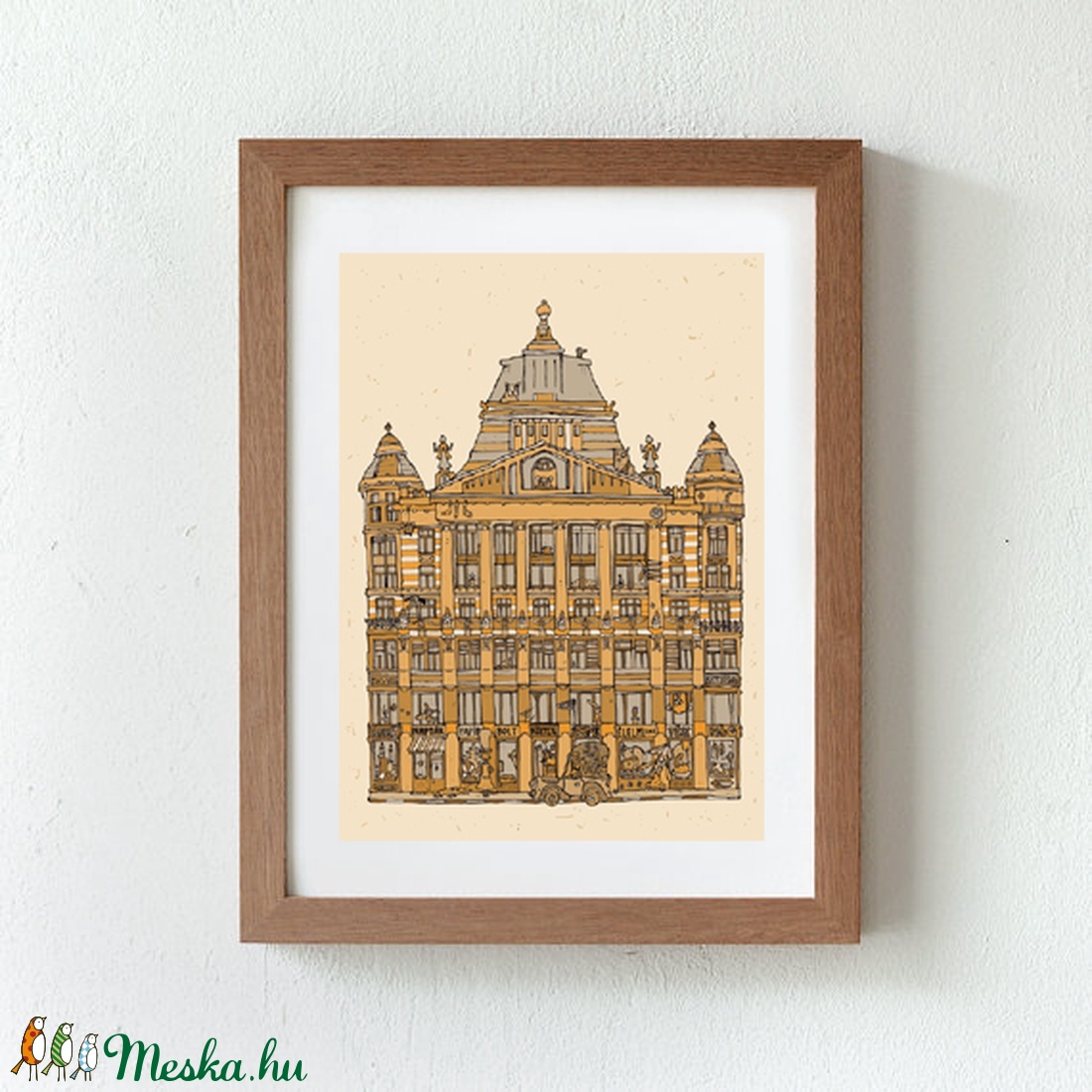 Anker Palota - számozott nyomat, illusztráció, print, A5 méretben - művészet - Meska.hu