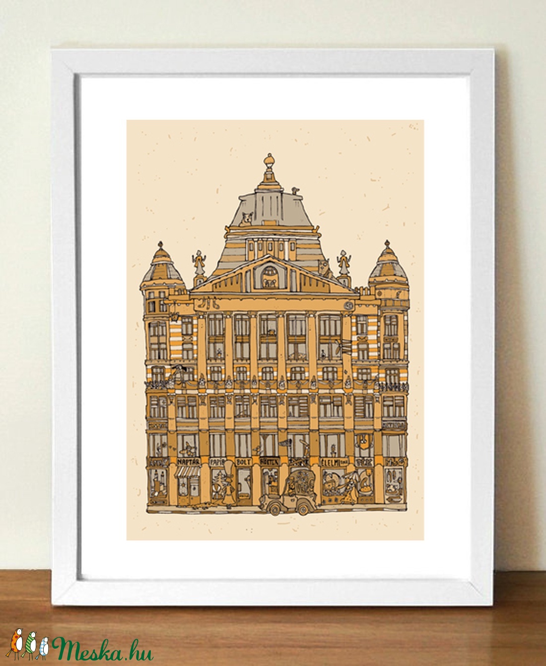 Anker Palota - számozott nyomat, illusztráció, print, A5 méretben - művészet - Meska.hu