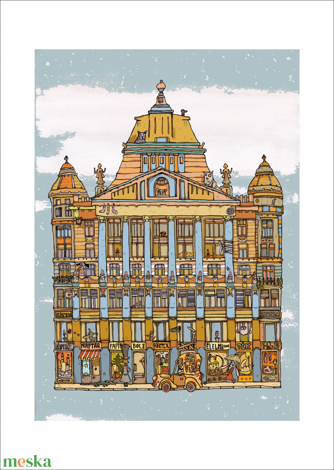 Anker palota - illusztráció, számozott digitális reprodukció, print, saját grafikámról, A5 méretben - otthon & életmód - dekoráció - kép & falikép - kép & falikép - Meska.hu Anker palota - illusztráció, számozott digitális reprodukció, print, saját grafikámról, A5 méretben - otthon & életmód - dekoráció - kép & falikép - kép & falikép - Meska.hu