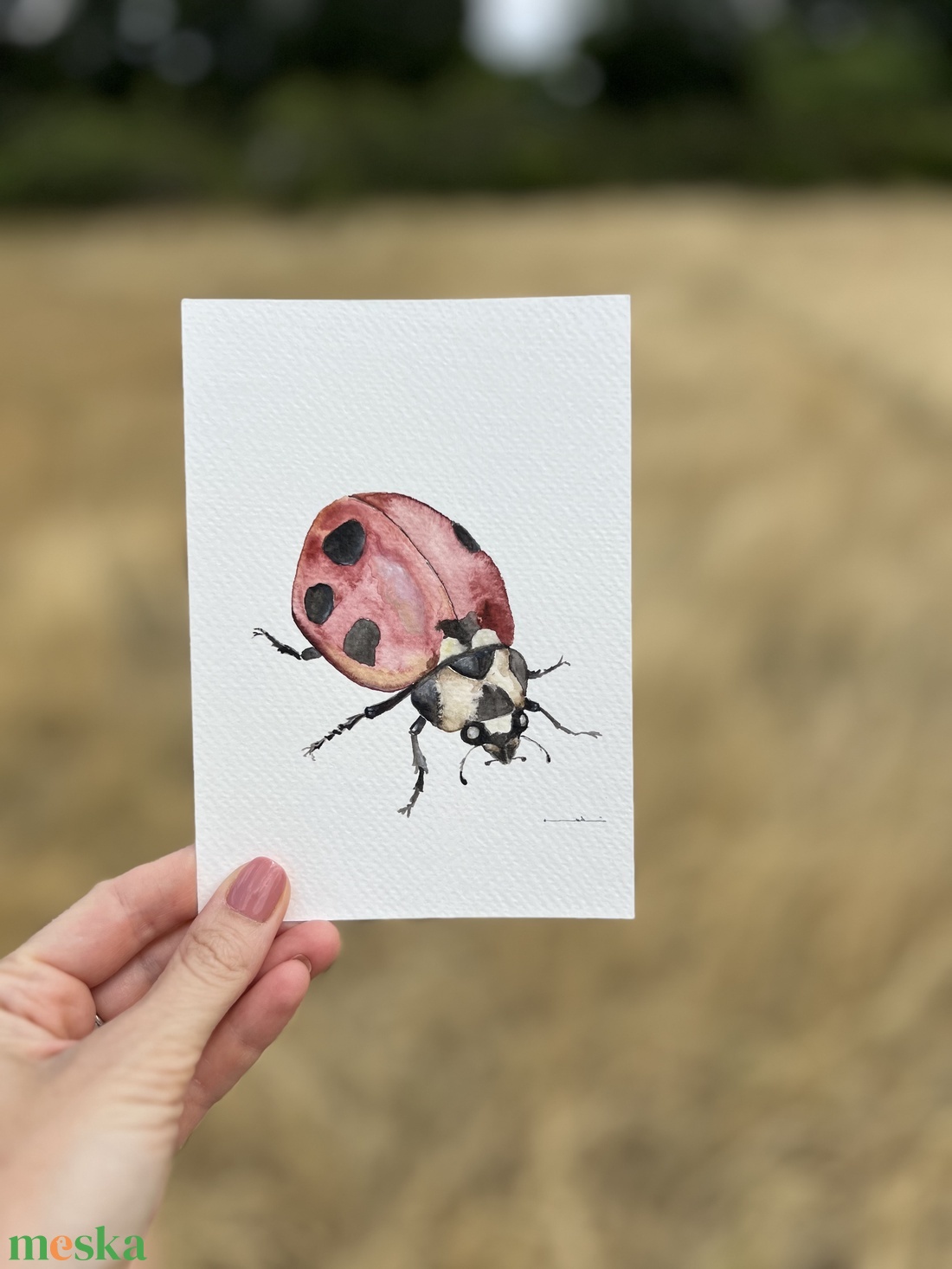 Eredeti akvarell katica festmény - művészet - festmény - akvarell - Meska.hu