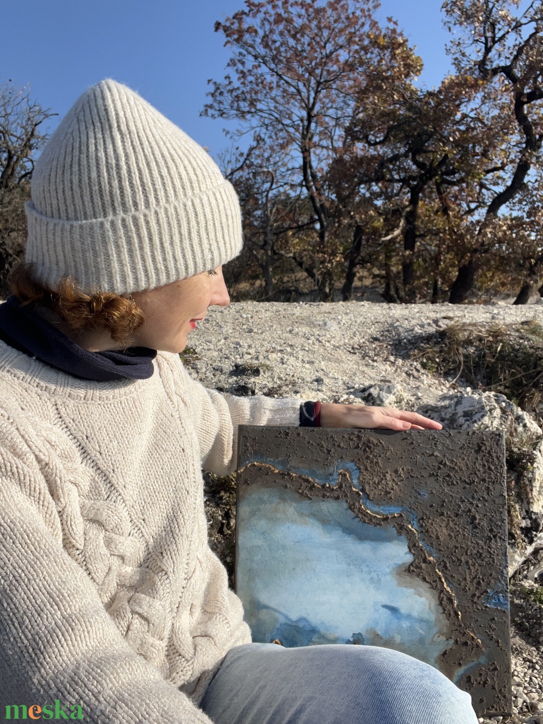 Absztrakt akril vászonfestmény, Sicut in caelo et in terra I.  - művészet - festmény - akril - Meska.hu