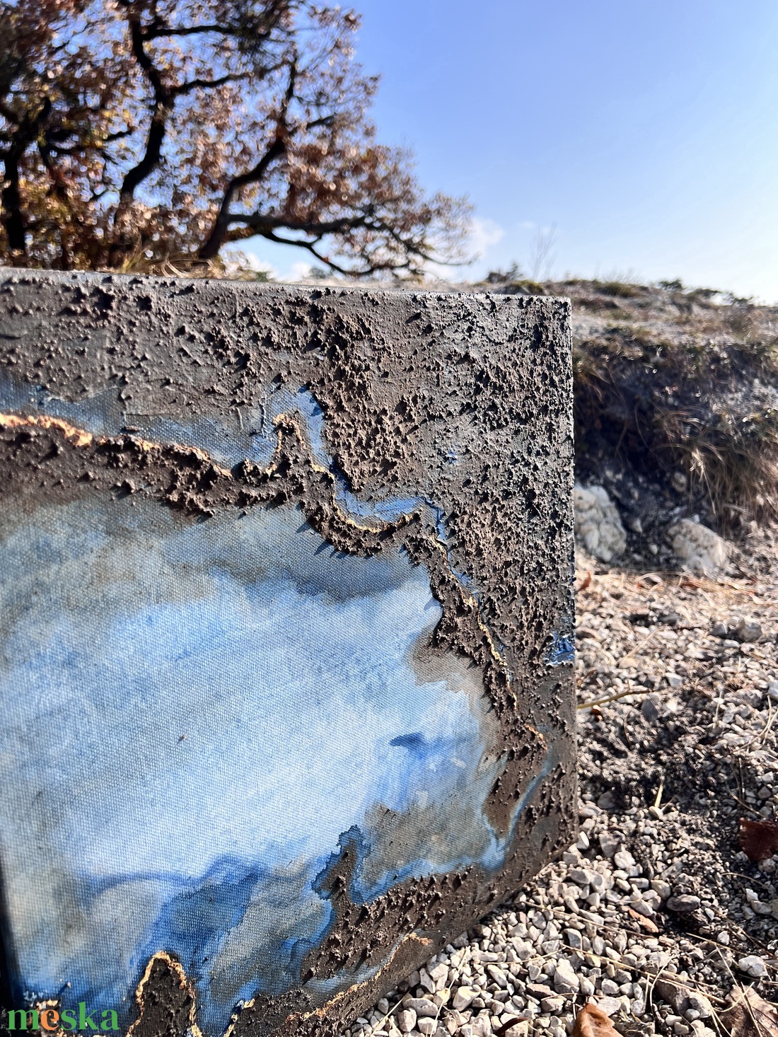 Absztrakt akril vászonfestmény, Sicut in caelo et in terra I.  - művészet - festmény - akril - Meska.hu