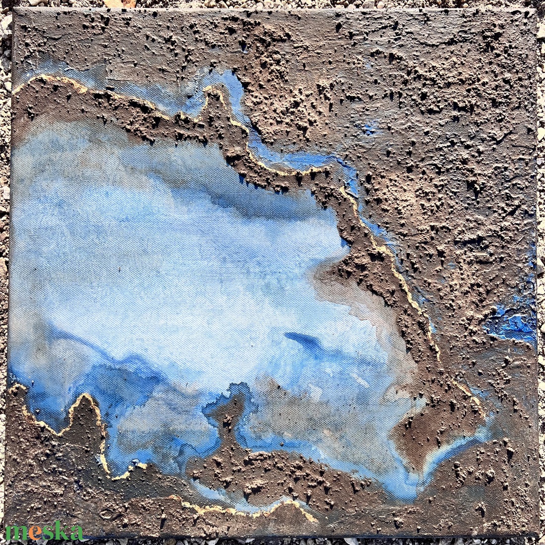 Absztrakt akril vászonfestmény, Sicut in caelo et in terra I.  - művészet - festmény - akril - Meska.hu