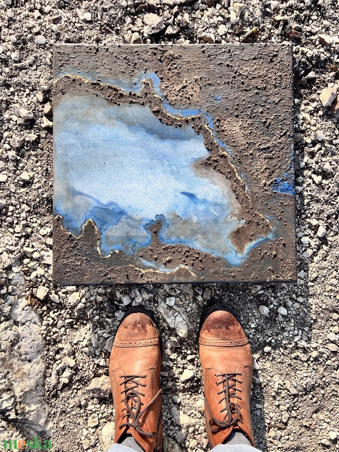 Absztrakt akril vászonfestmény, Sicut in caelo et in terra I.  - művészet - festmény - akril - Meska.hu