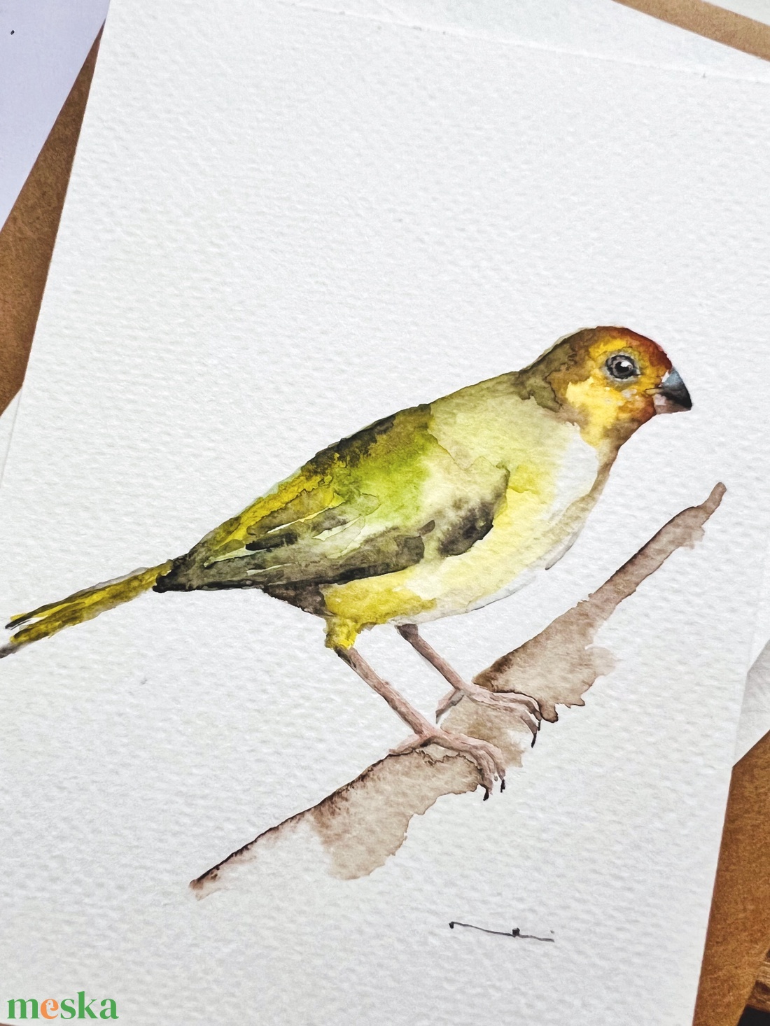 Eredeti akvarell madár festmény - művészet - festmény - akvarell - Meska.hu