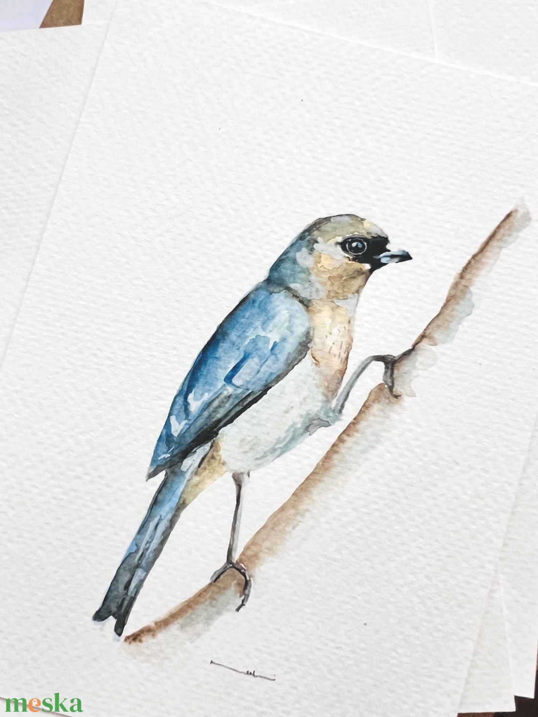 Eredeti akvarell madár festmény - művészet - festmény - akvarell - Meska.hu