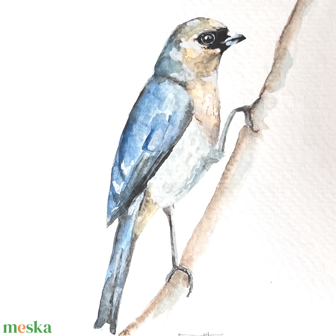 Eredeti akvarell madár festmény - művészet - festmény - akvarell - Meska.hu