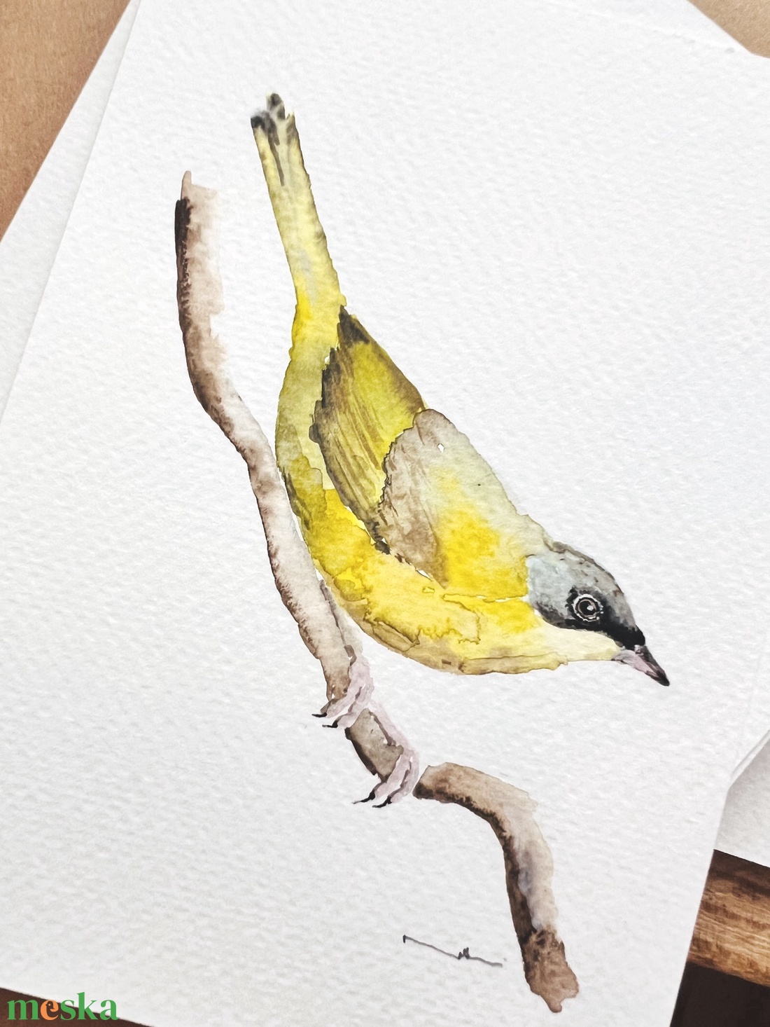 Eredeti akvarell madár festmény - művészet - festmény - akvarell - Meska.hu