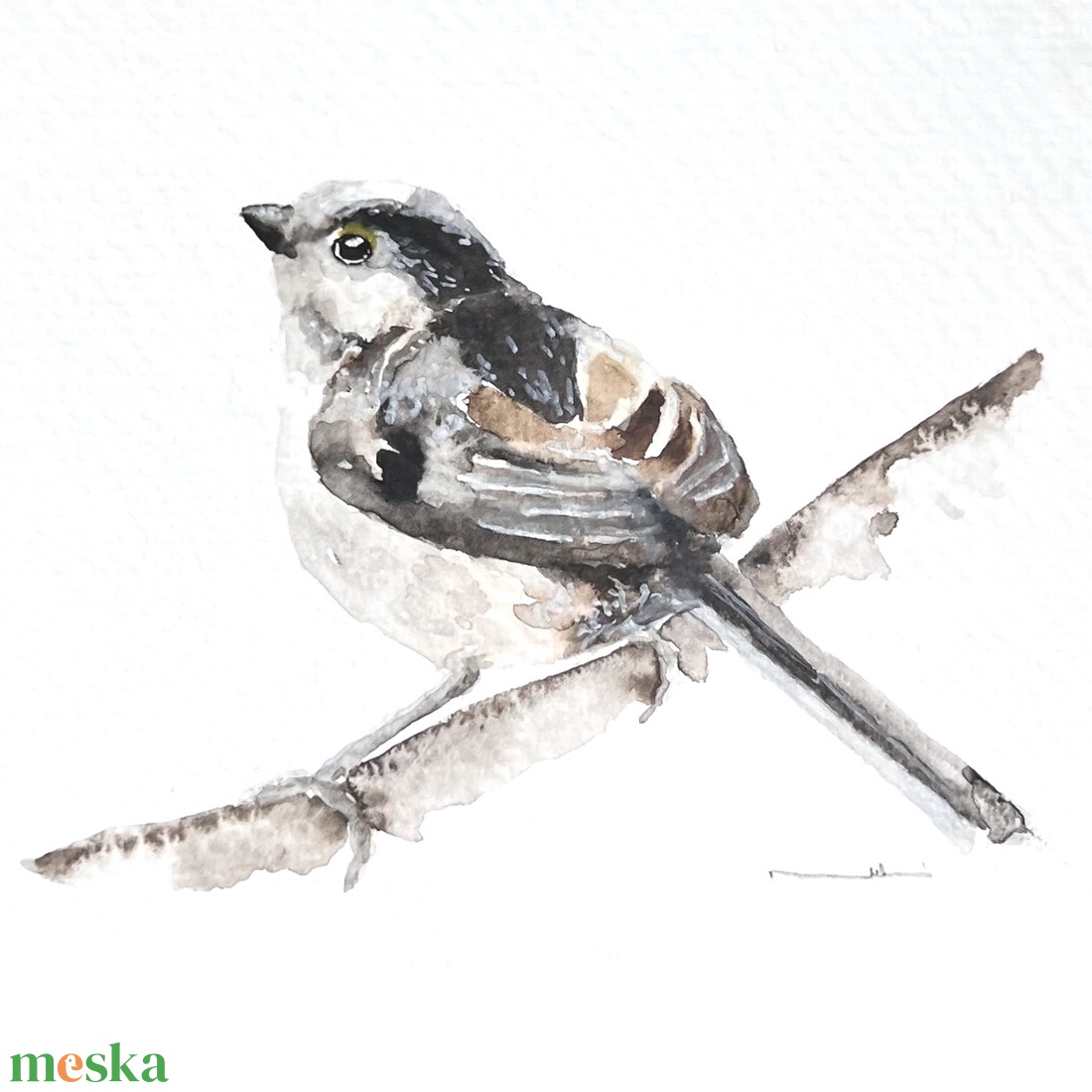 Eredeti akvarell madár festmény - művészet - festmény - akvarell - Meska.hu