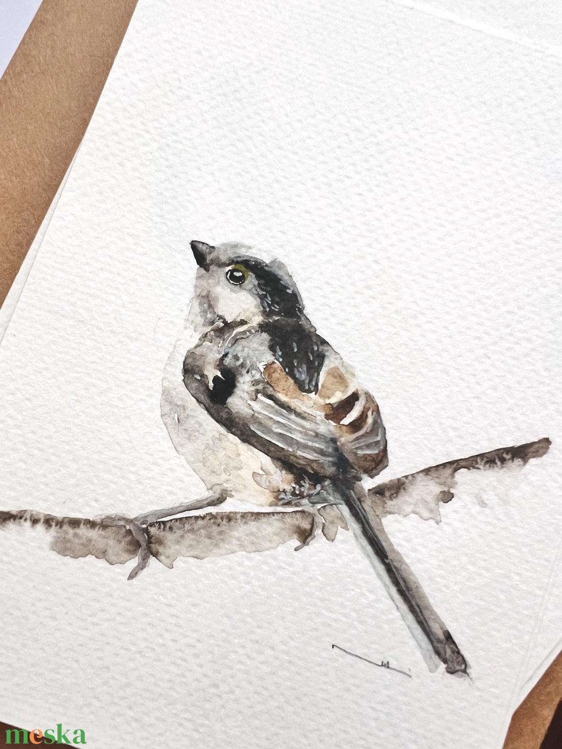 Eredeti akvarell madár festmény - művészet - festmény - akvarell - Meska.hu