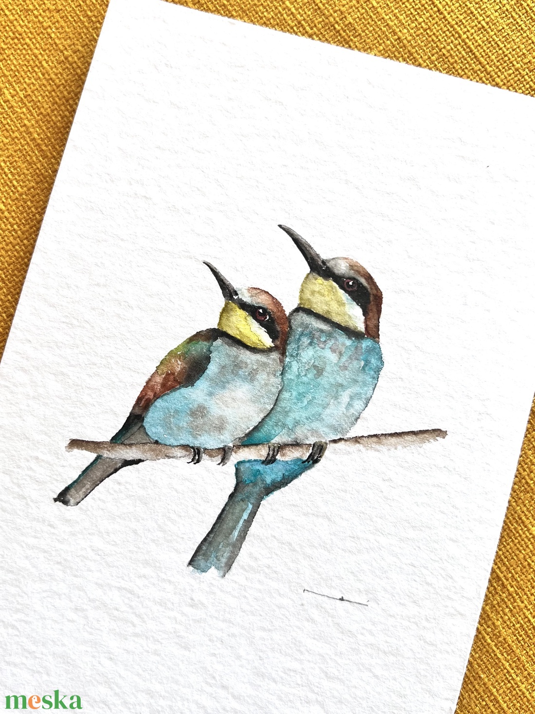 Eredeti akvarell gyurgyalag pár festmény - művészet - festmény - akvarell - Meska.hu