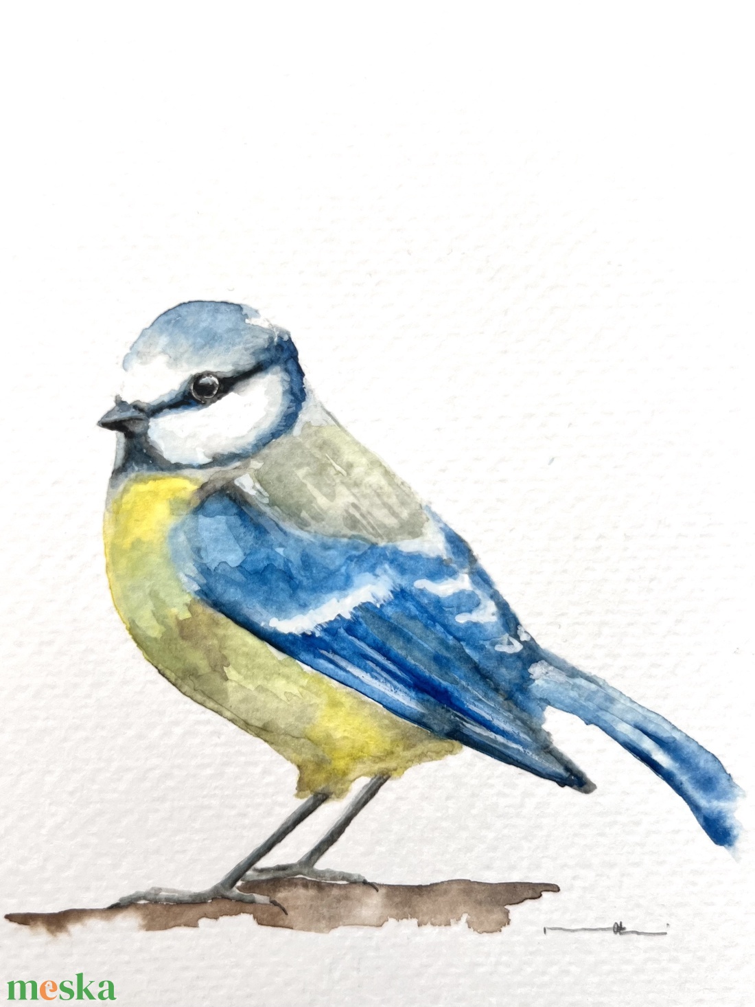 Eredeti akvarell cinke madár festmény - művészet - festmény - akvarell - Meska.hu