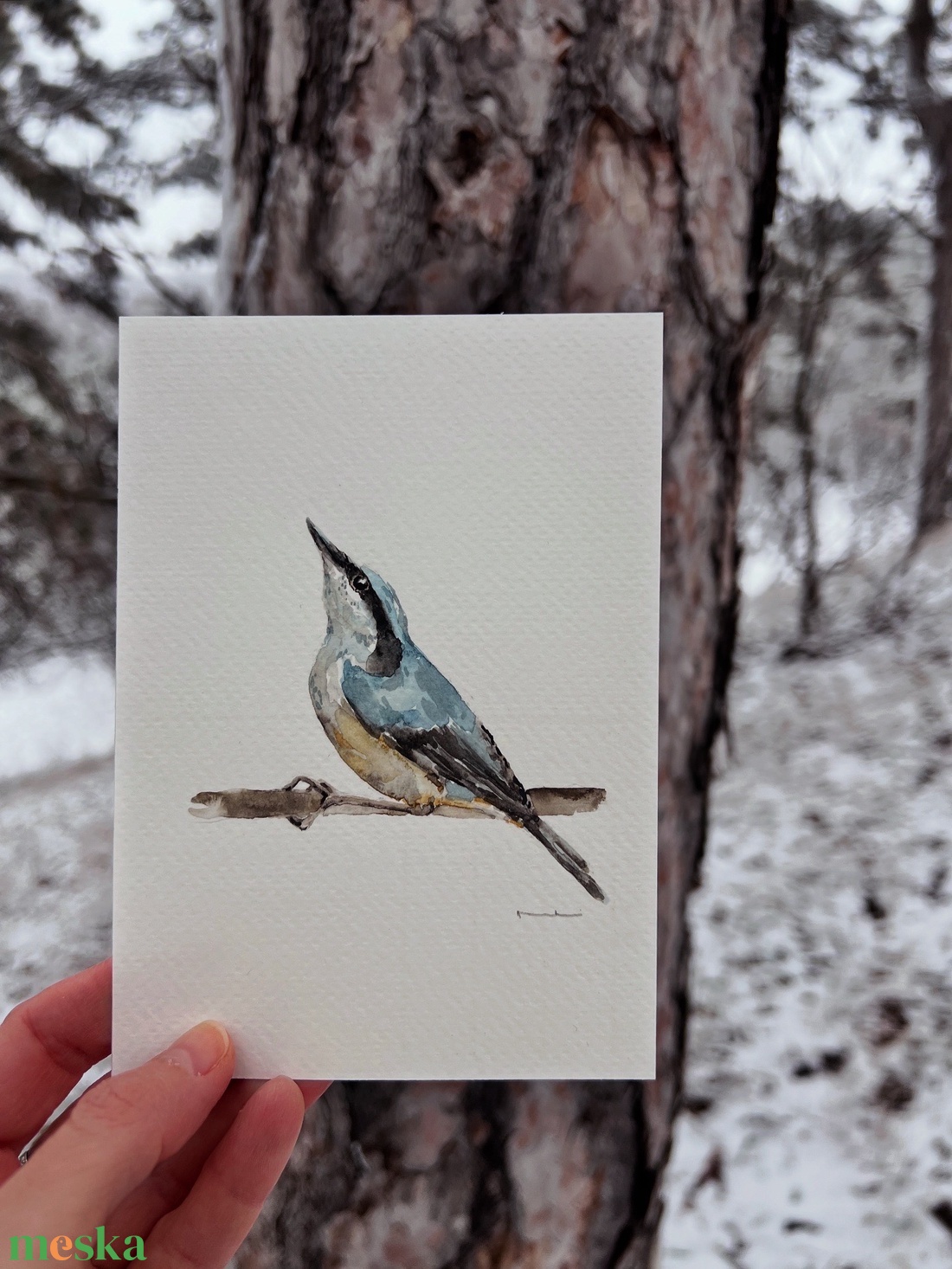 Eredeti akvarell madaras festmény - művészet - festmény - akvarell - Meska.hu