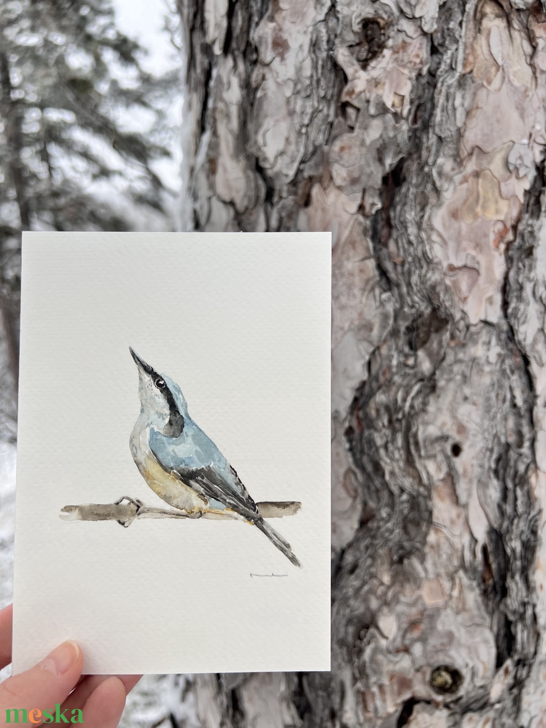 Eredeti akvarell madaras festmény - művészet - festmény - akvarell - Meska.hu