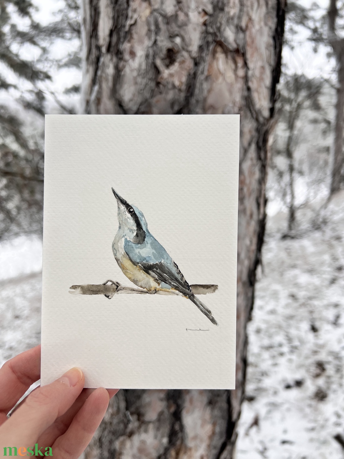 Eredeti akvarell madaras festmény - művészet - festmény - akvarell - Meska.hu