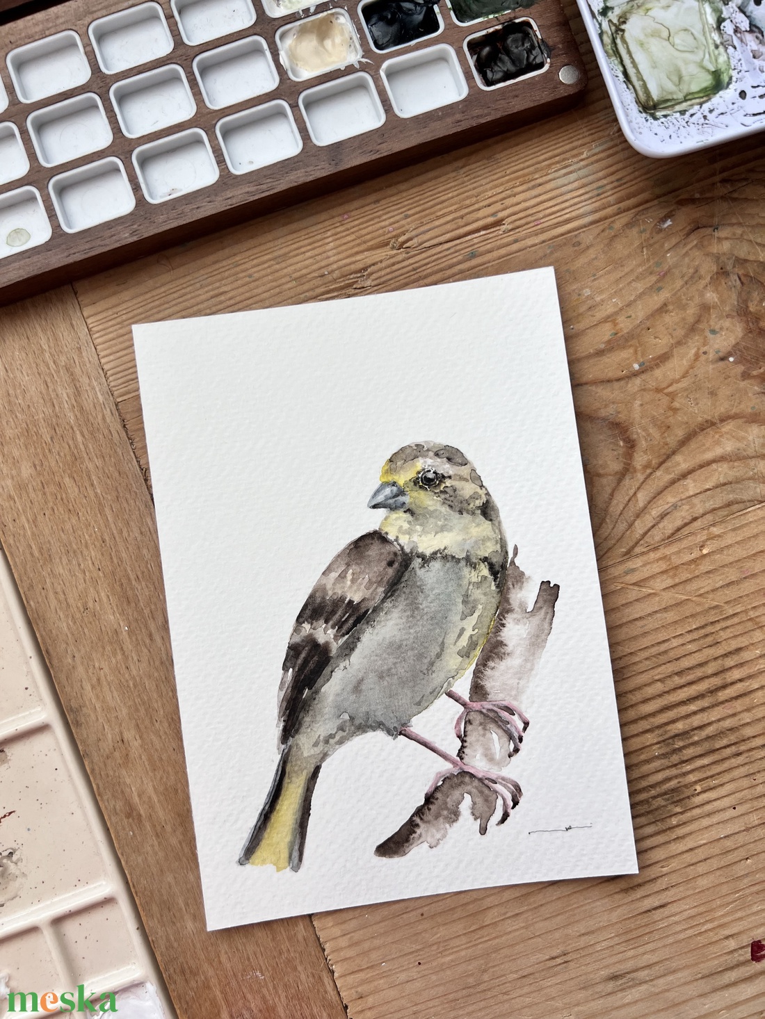 Eredeti akvarell madaras festmény - művészet - festmény - akvarell - Meska.hu