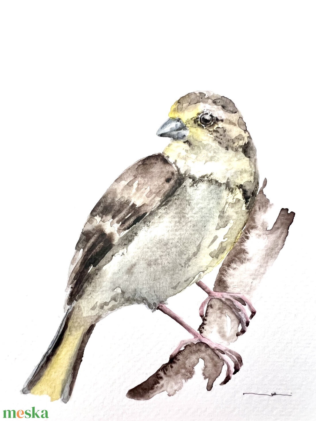Eredeti akvarell madaras festmény - művészet - festmény - akvarell - Meska.hu