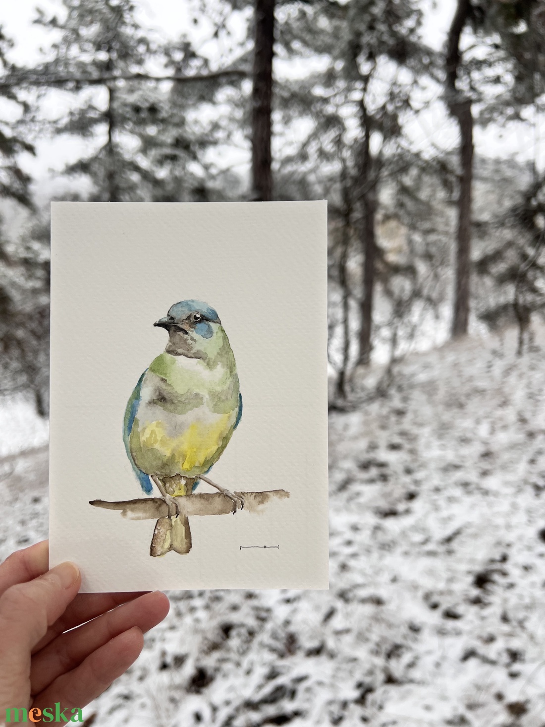 Eredeti akvarell madaras festmény - művészet - festmény - akvarell - Meska.hu