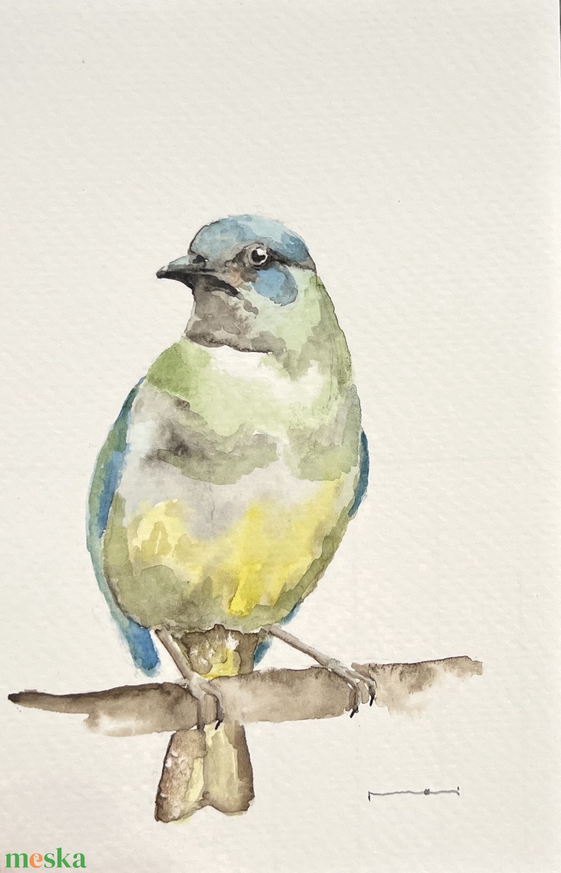 Eredeti akvarell madaras festmény - művészet - festmény - akvarell - Meska.hu