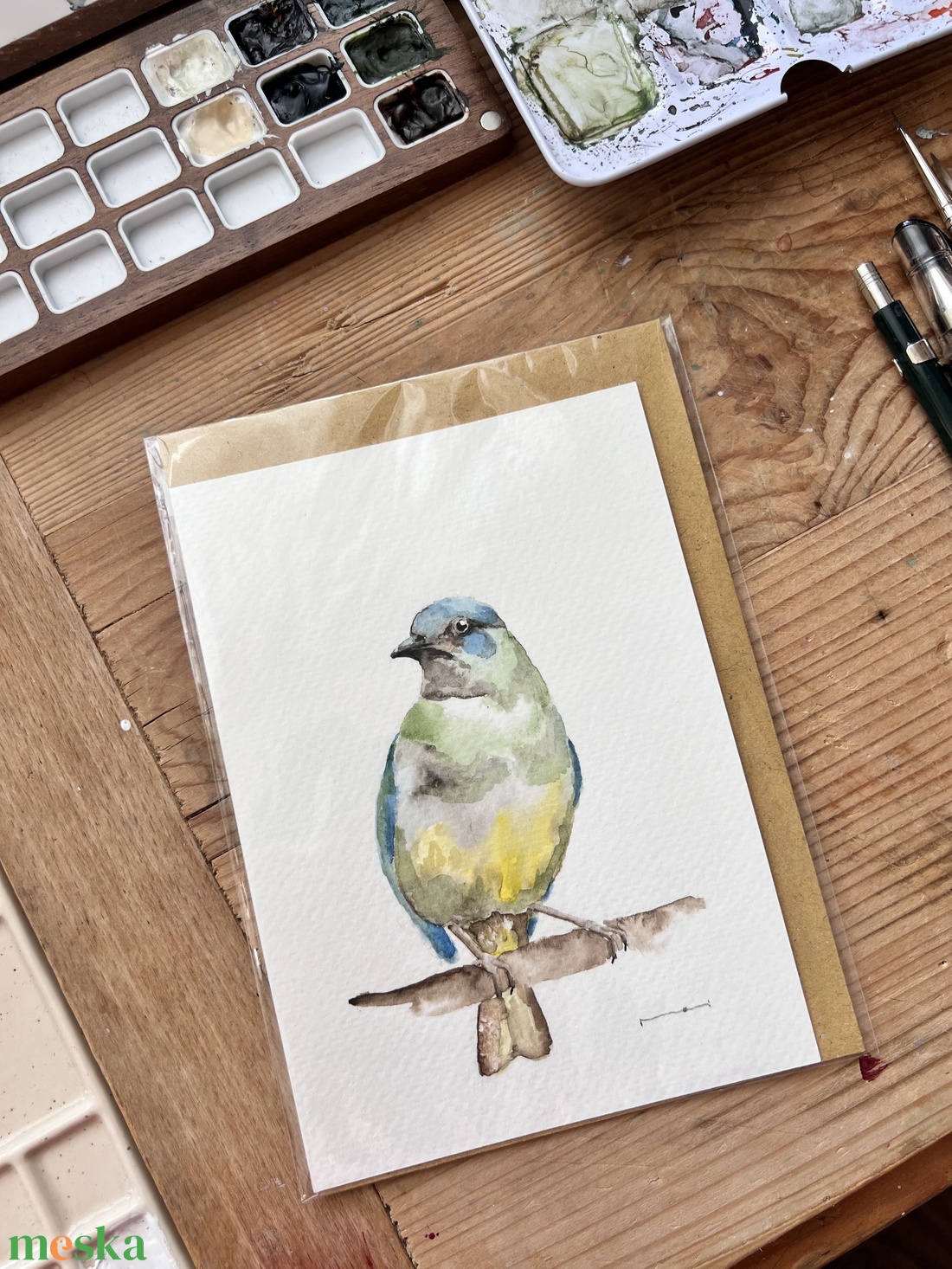 Eredeti akvarell madaras festmény - művészet - festmény - akvarell - Meska.hu