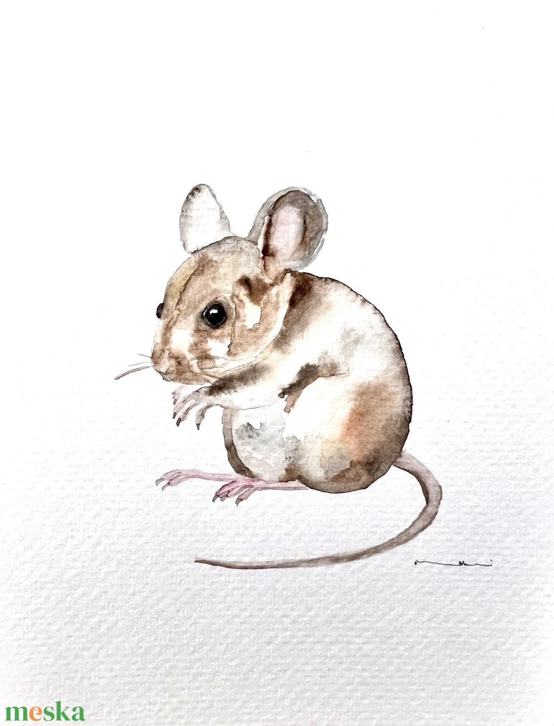 Eredeti akvarell egér festmény - művészet - festmény - akvarell - Meska.hu