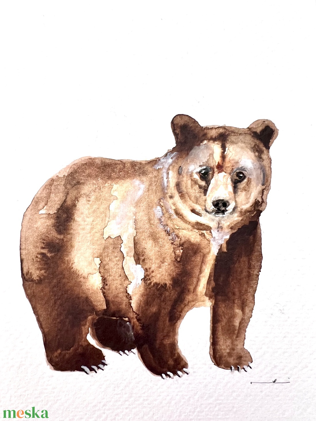Eredeti akvarell mackó festmény - művészet - festmény - akvarell - Meska.hu