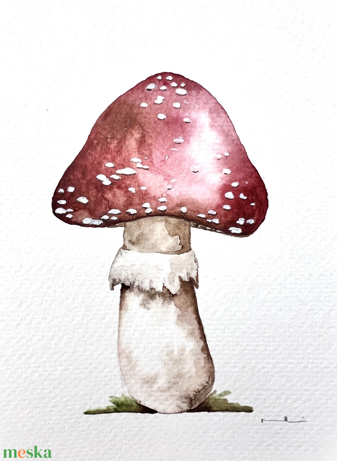 Eredeti akvarell gomba festmény - művészet - festmény - akvarell - Meska.hu