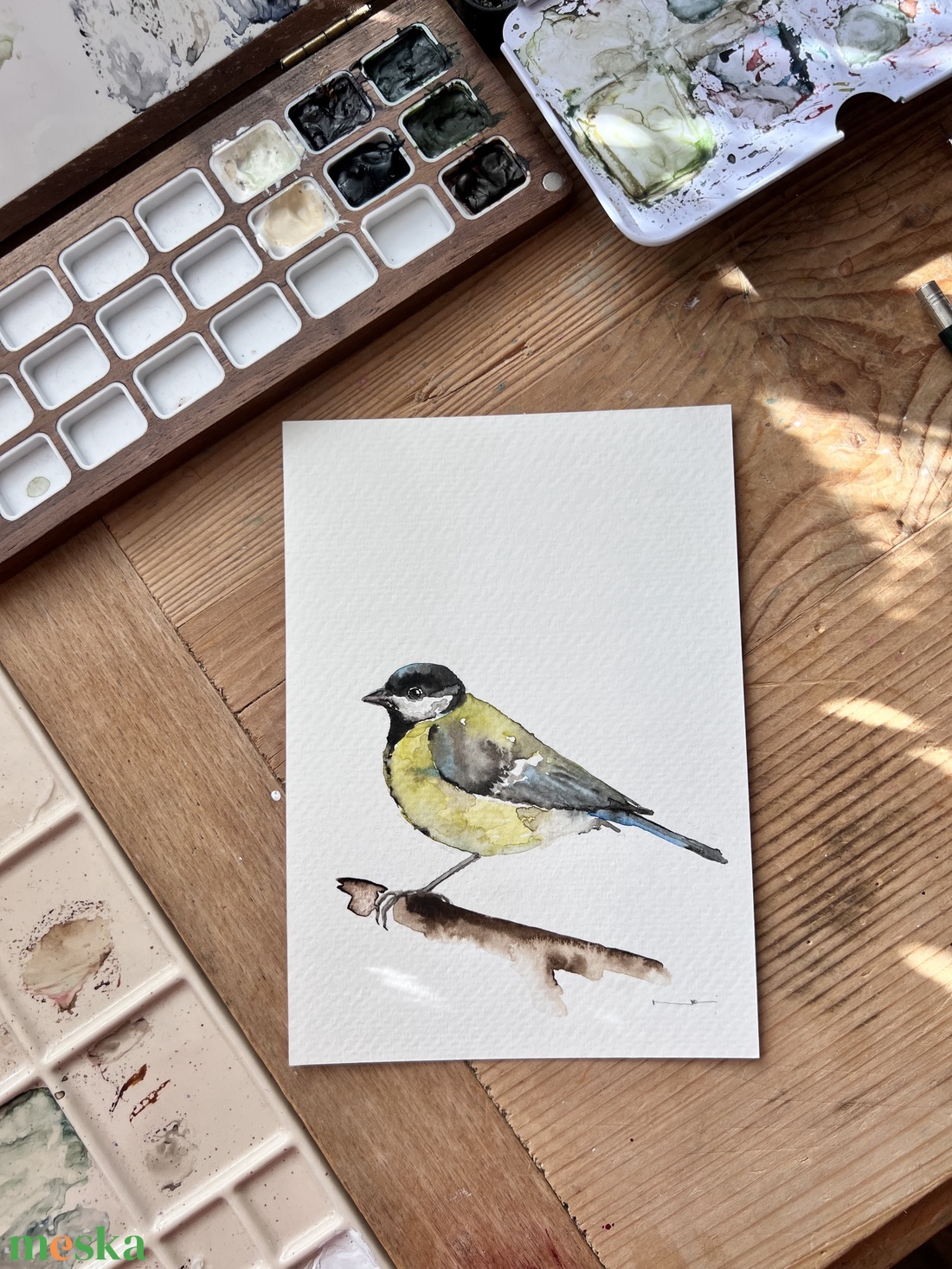 Eredeti akvarell madaras festmény - művészet - festmény - akvarell - Meska.hu