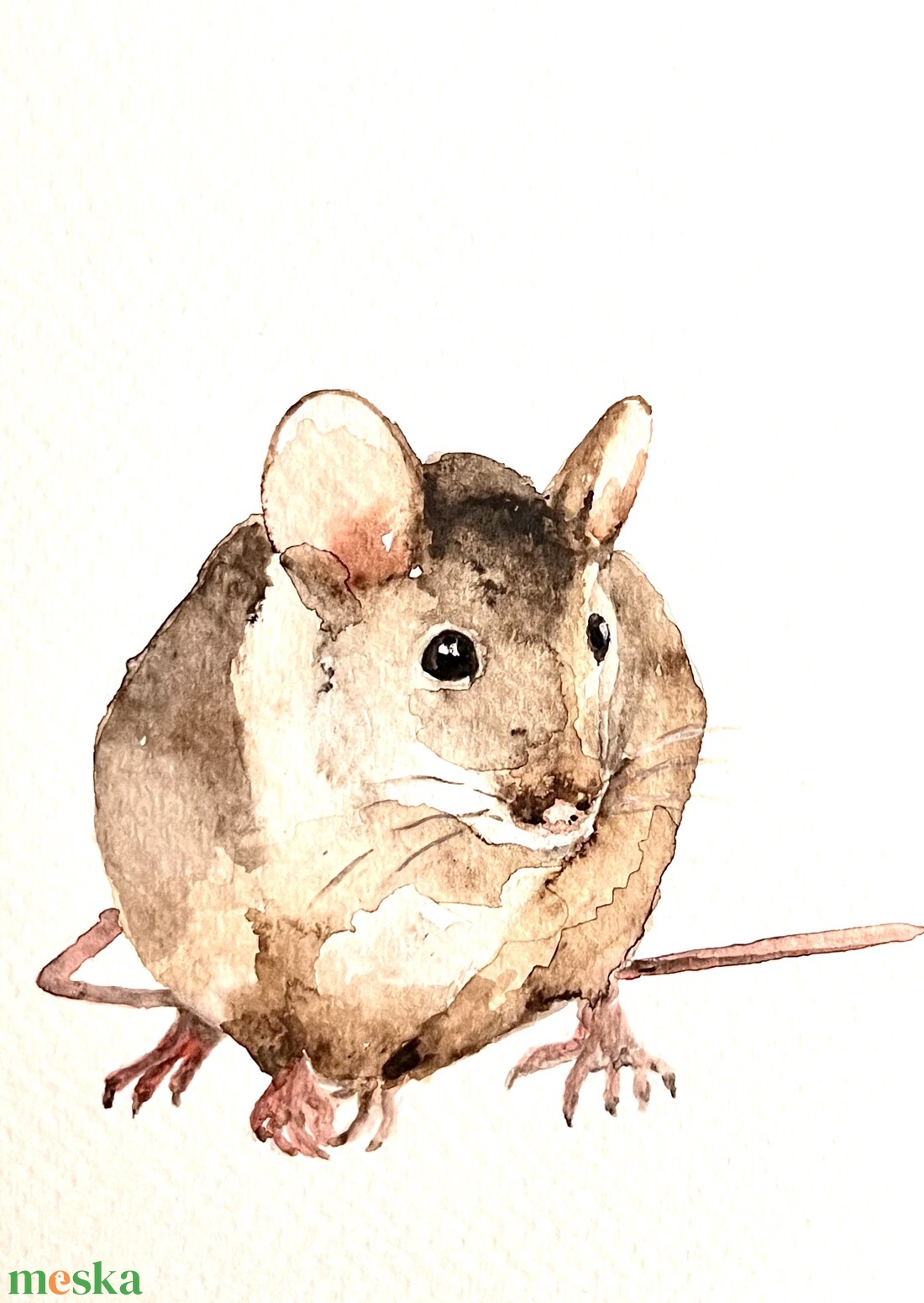 Eredeti akvarell egér festmény - művészet - festmény - akvarell - Meska.hu
