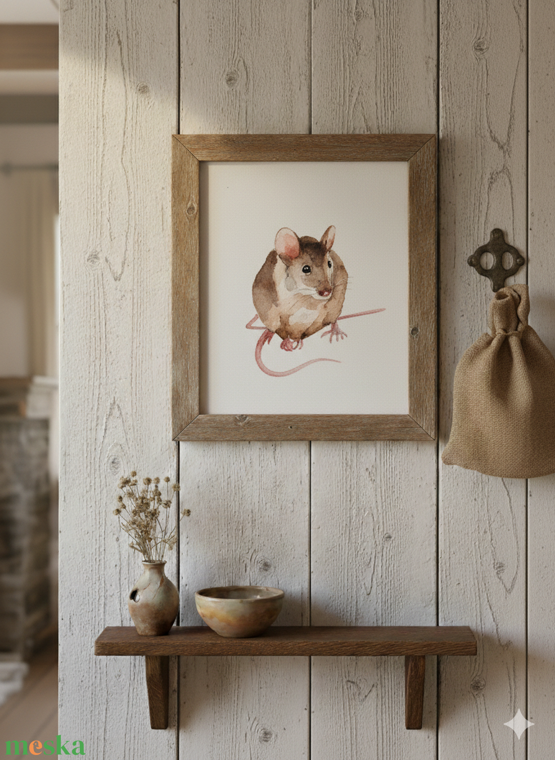 Eredeti akvarell egér festmény - művészet - festmény - akvarell - Meska.hu