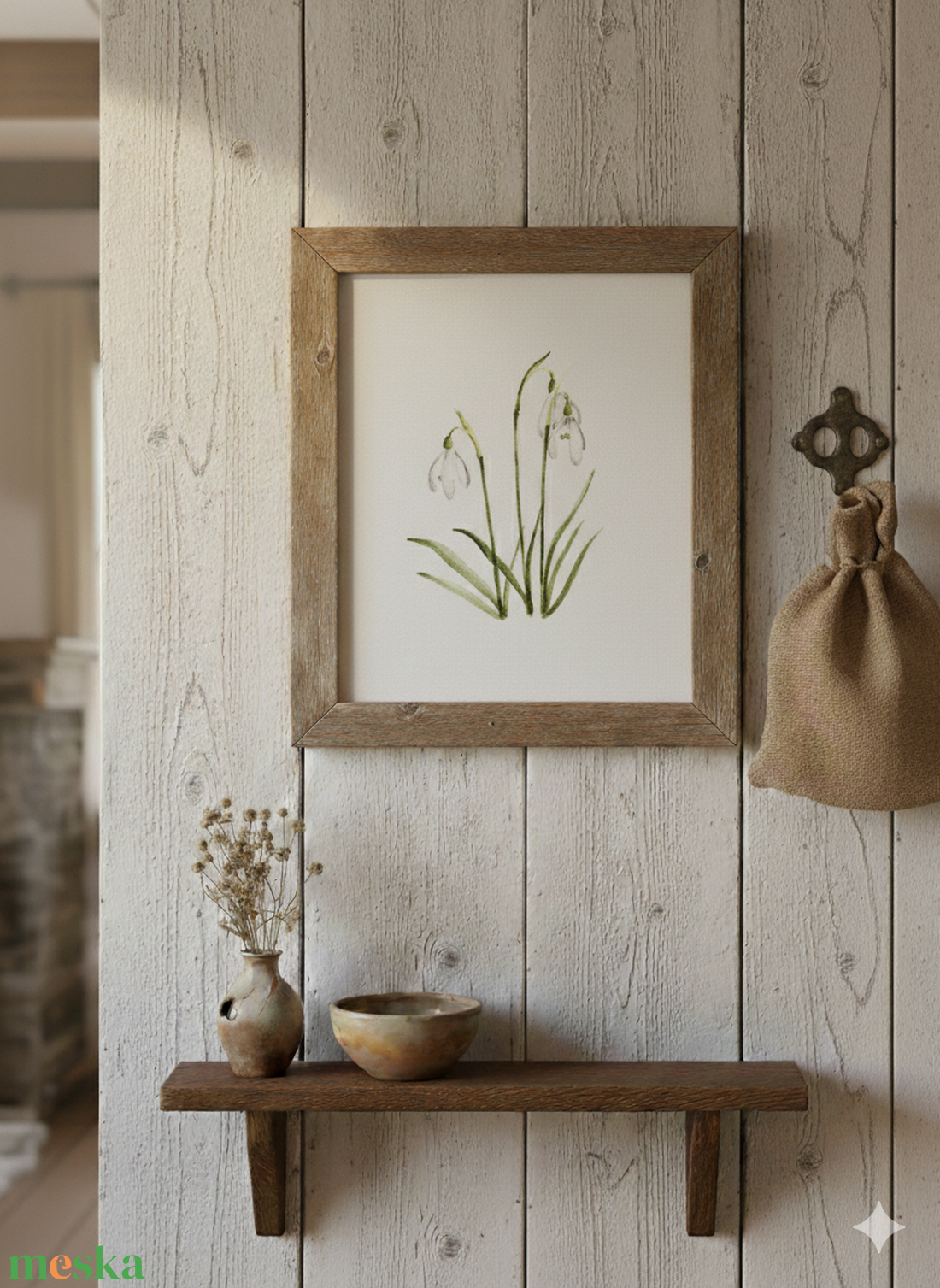 Eredeti akvarell  hóvirág  festmény - művészet - festmény - akvarell - Meska.hu