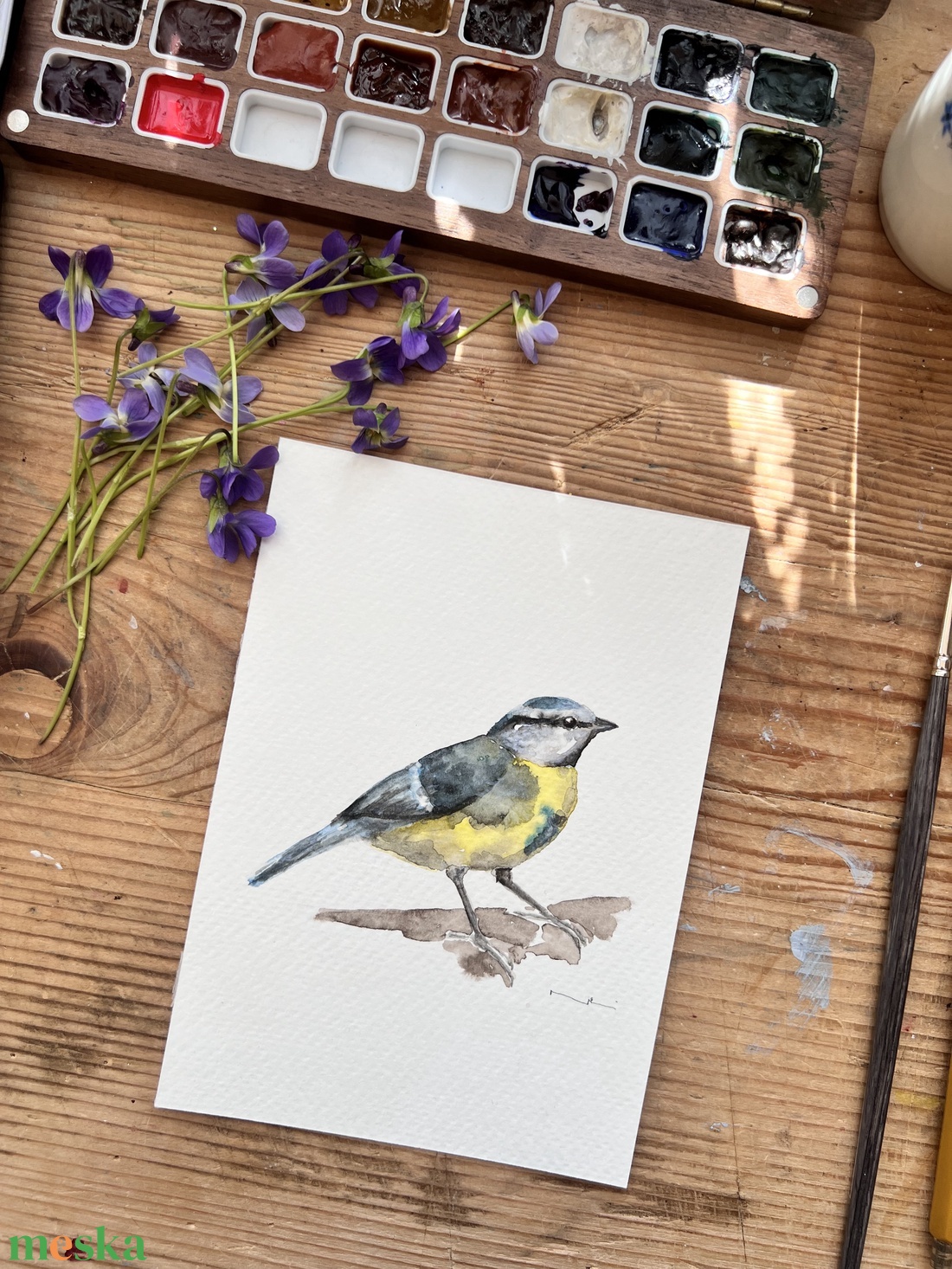 Eredeti akvarell madaras festmény - művészet - festmény - akvarell - Meska.hu