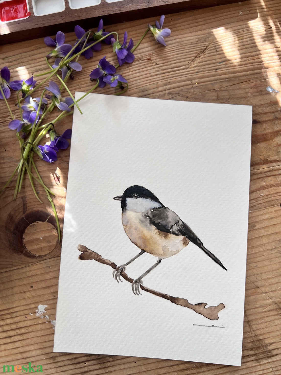 Eredeti akvarell madaras festmény - művészet - festmény - akvarell - Meska.hu