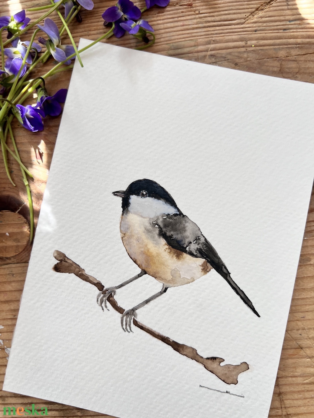 Eredeti akvarell madaras festmény - művészet - festmény - akvarell - Meska.hu