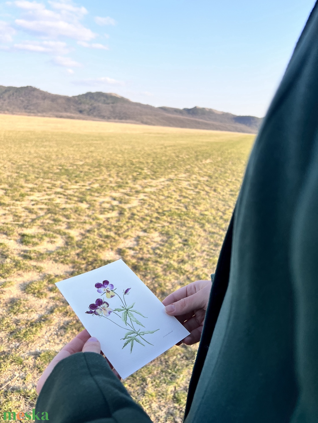 Eredeti akvarell árvácska virágos festmény - művészet - festmény - akvarell - Meska.hu