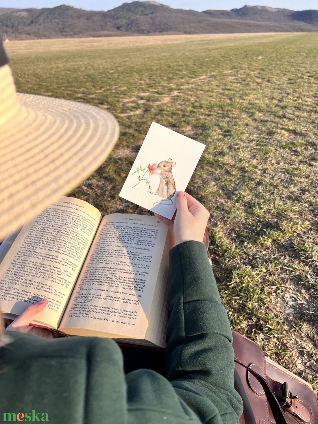 Eredeti akvarell festmény, egér virággal - művészet - festmény - akvarell - Meska.hu