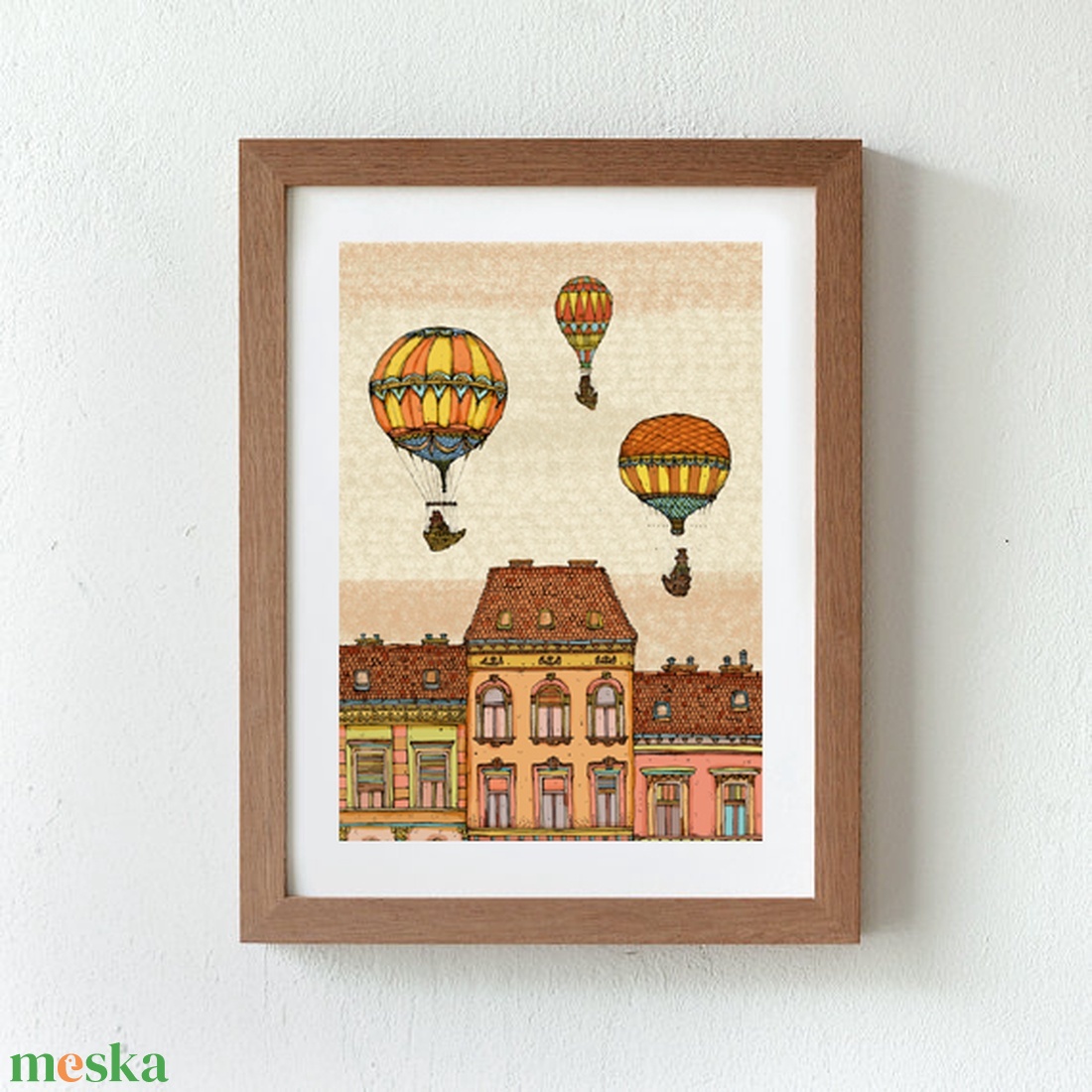 Léghajók Budapest felett - számozott művészi nyomat, print, A5 méretben - otthon & életmód - dekoráció - kép & falikép - kép & falikép - Meska.hu