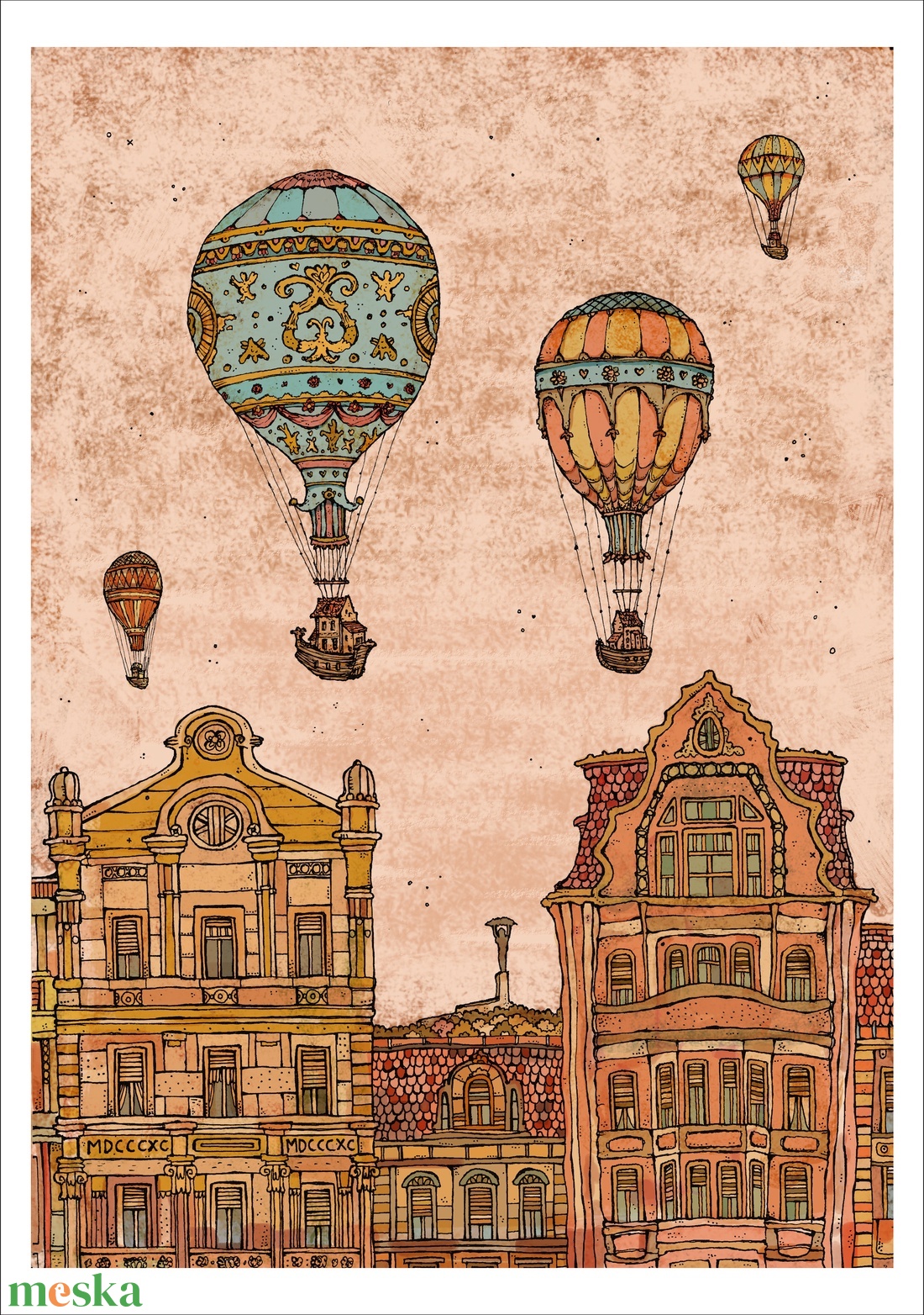 Léghajók a Fővámon - számozott művészi nyomat, print, saját grafikámról, A4 méretben - otthon & életmód - dekoráció - kép & falikép - kép & falikép - Meska.hu Léghajók a Fővámon - számozott művészi nyomat, print, saját grafikámról, A4 méretben - otthon & életmód - dekoráció - kép & falikép - kép & falikép - Meska.hu