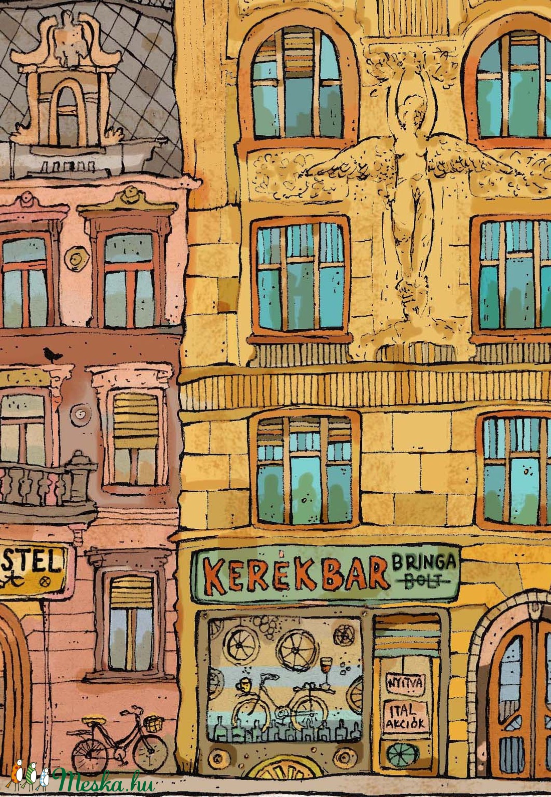 Kerék Bár - számozott művészi nyomat, print, saját grafikámról, A4 méretben - művészet - Meska.hu Kerék Bár - számozott művészi nyomat, print, saját grafikámról, A4 méretben - művészet - Meska.hu