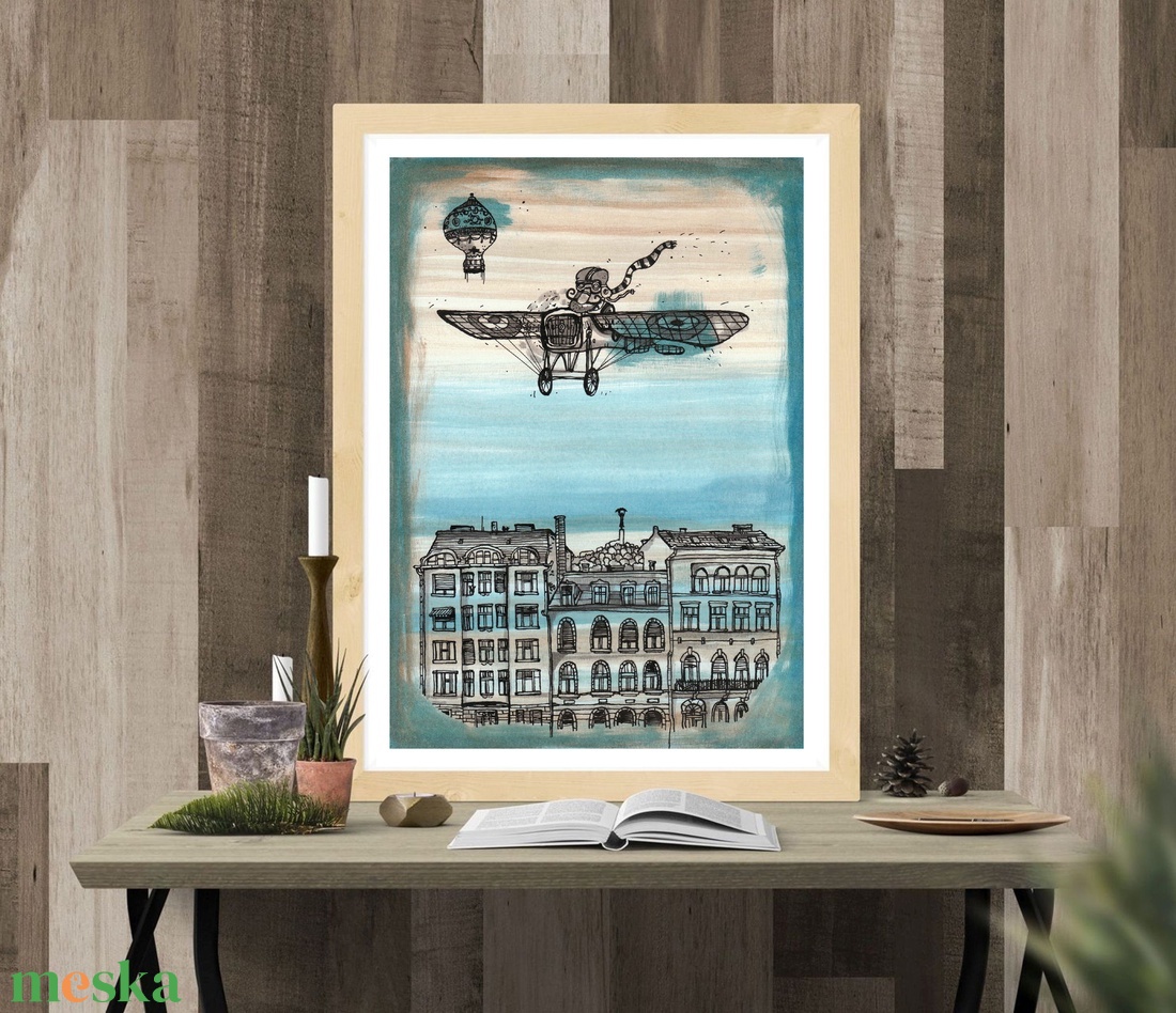 Repülő Budapest felett - számozott művészi nyomat, print, saját grafikámról, A4 méretben - művészet - grafika & illusztráció - egyéb rajzok - Meska.hu Repülő Budapest felett - számozott művészi nyomat, print, saját grafikámról, A4 méretben - művészet - grafika & illusztráció - egyéb rajzok - Meska.hu