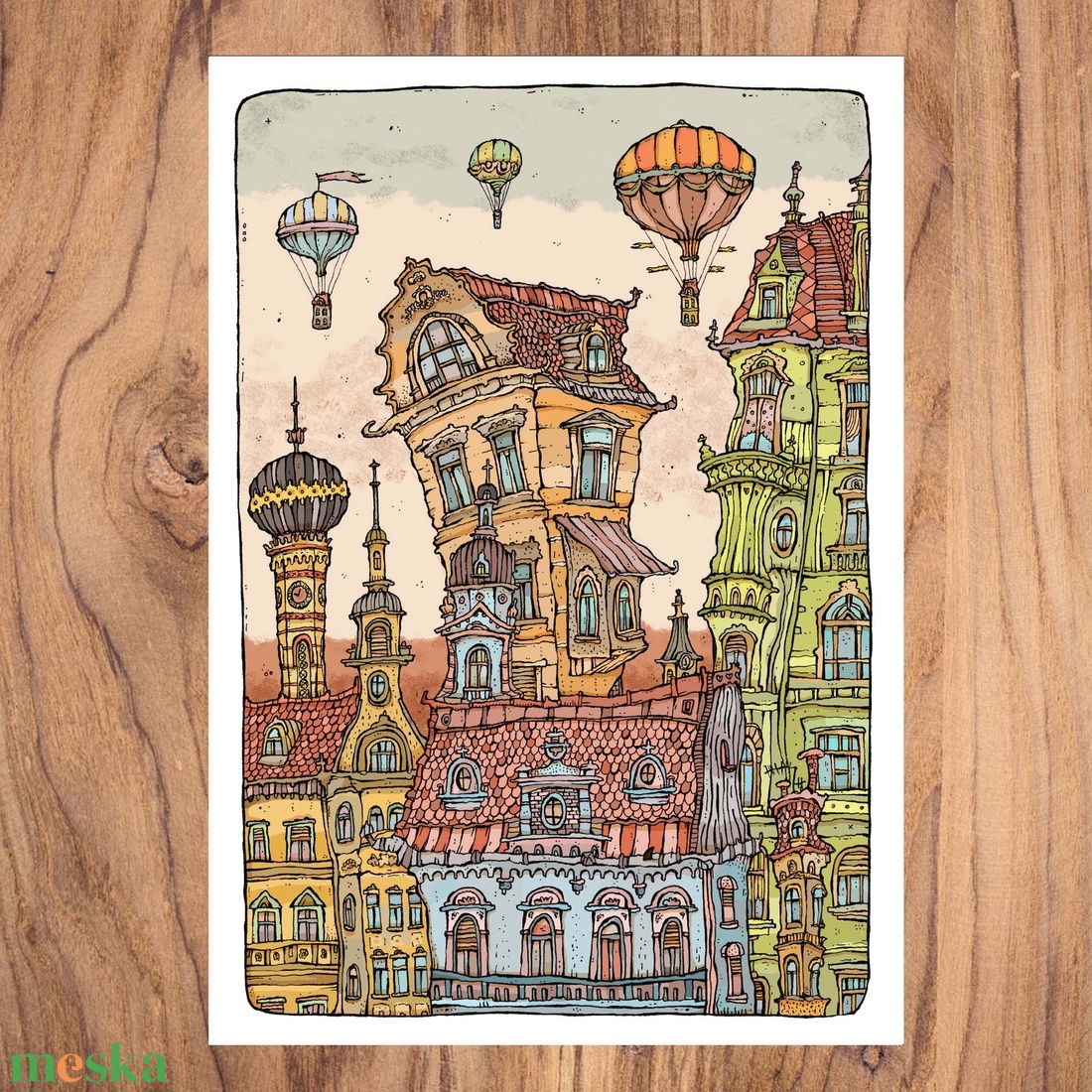 Budapest belváros - számozott művészi nyomat, print, saját grafikámról, A4 - művészet - grafika & illusztráció - digitális - Meska.hu