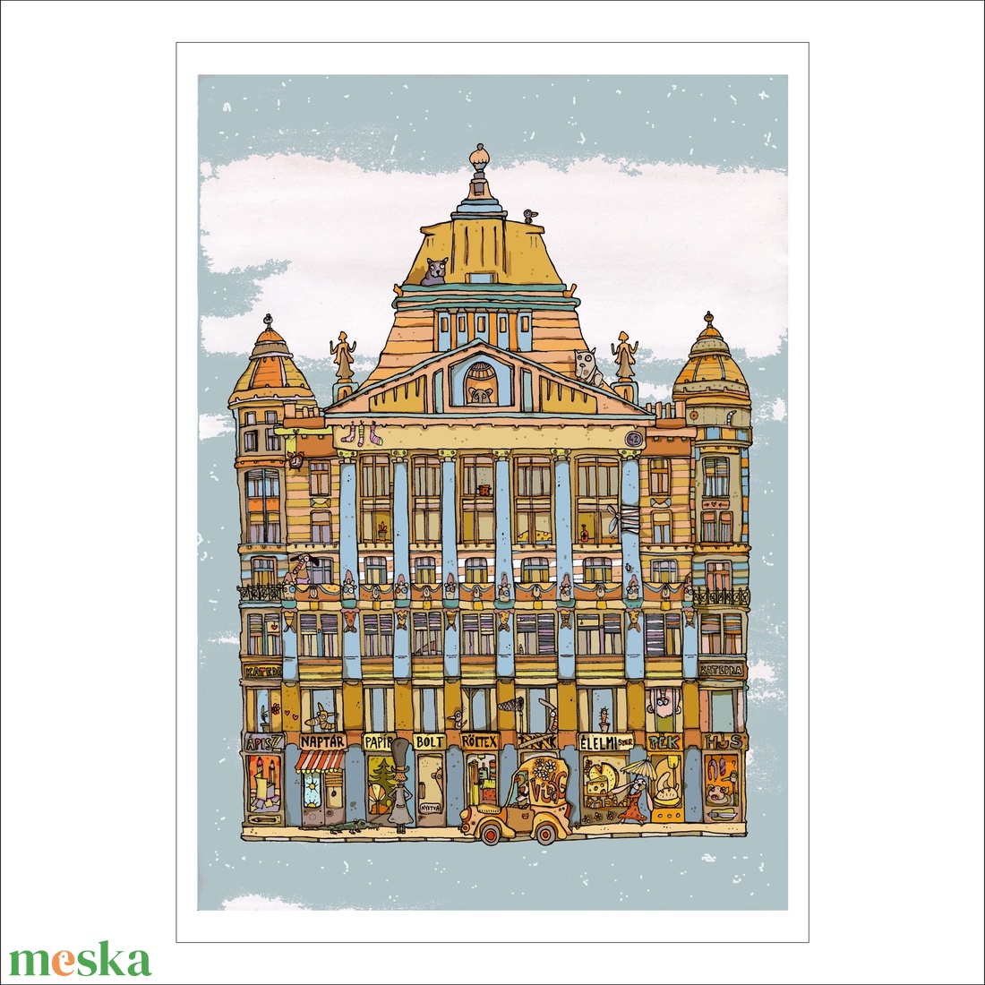 Anker Palota - számozott illusztráció, print saját grafikámról, A4 méretben - otthon & életmód - dekoráció - kép & falikép - kép & falikép - Meska.hu Anker Palota - számozott illusztráció, print saját grafikámról, A4 méretben - otthon & életmód - dekoráció - kép & falikép - kép & falikép - Meska.hu