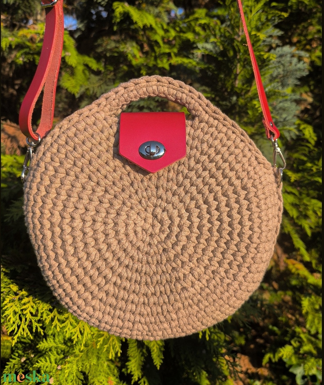 Horgolt körtáska - táska & tok - variálható táska - Meska.hu