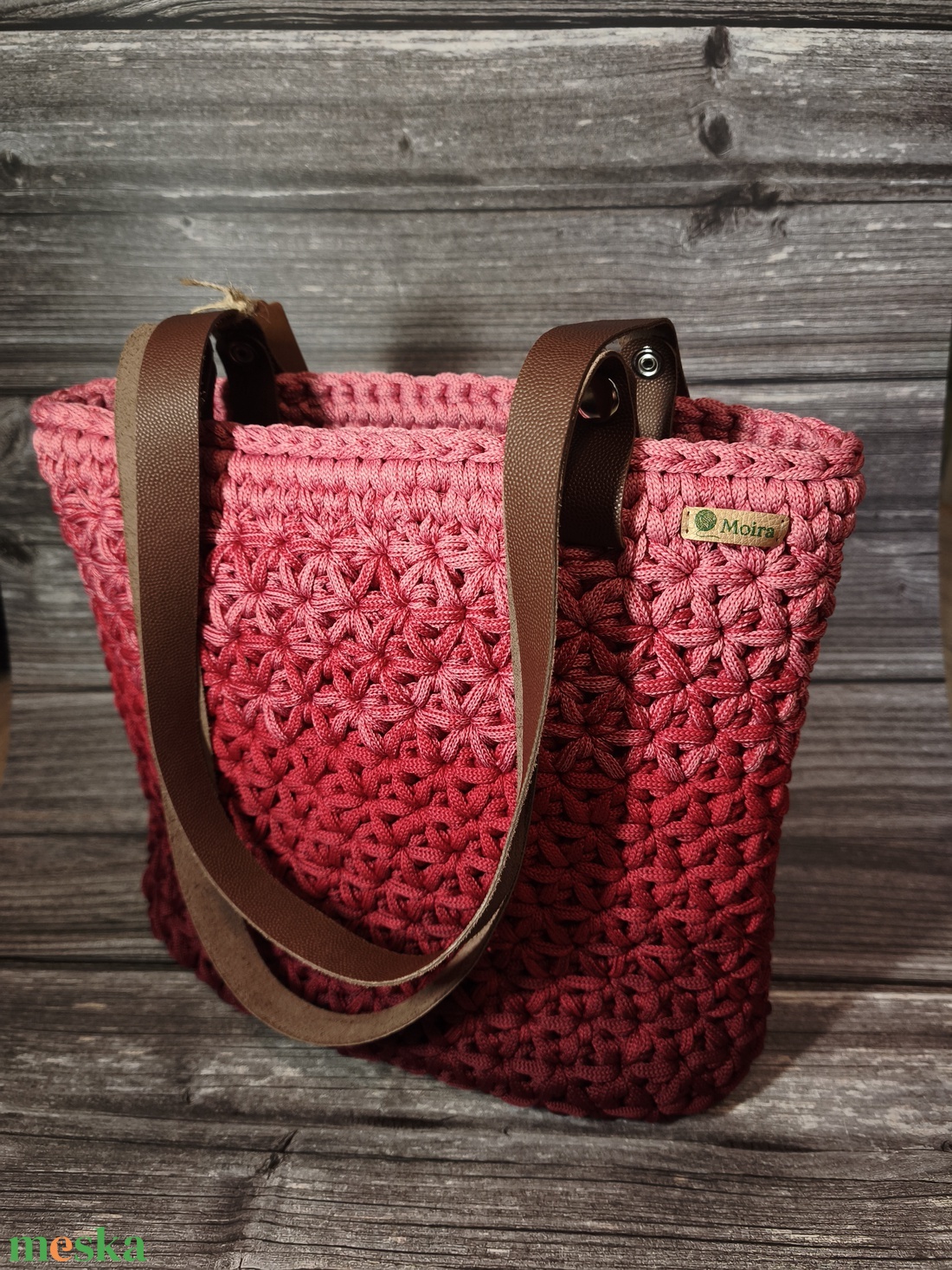 Ombre jázmin mintás táska - táska & tok - kézitáska & válltáska - vállon átvethető táska - Meska.hu