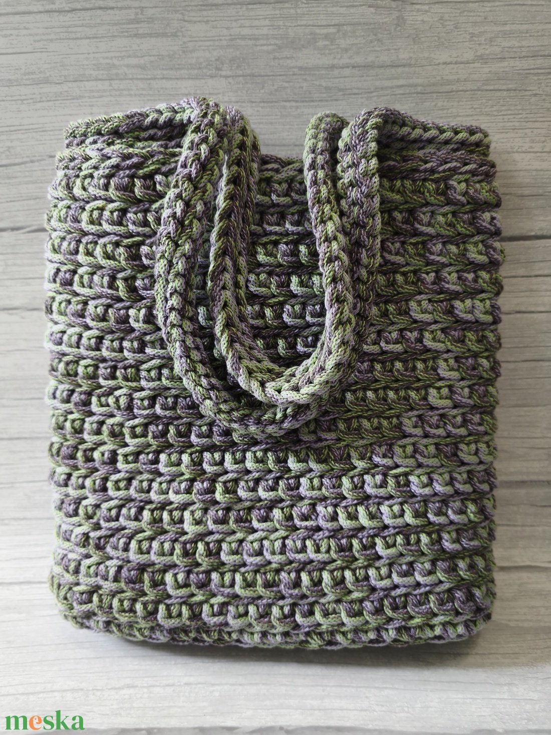 Horgolt válltáska - Tihany színben (limitált) - táska & tok - kézitáska & válltáska - válltáska - Meska.hu